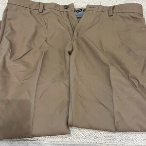 Haggar Brown Cool 18 Golf Straight Fit Pants 38x29